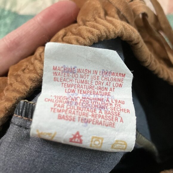 Vintage Milton Faux Suede Cowboy Fringe Pants Boys Halloween Baby Costume Brown - Picture 4 of 7